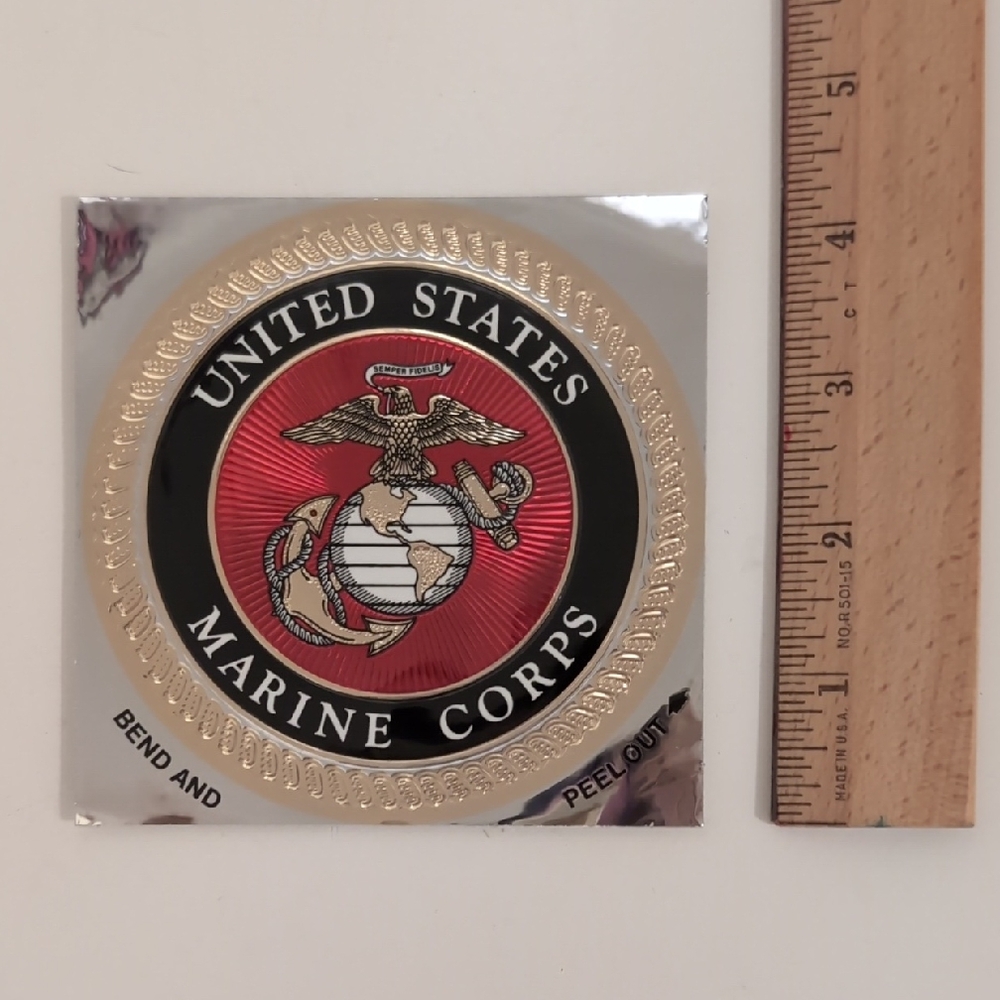 USMC Eagle Globe & Anchor Collectable Sticker – 4” Round – New